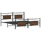 vidaXL Metal Bed Frame without Mattress Brown Oak 160x200 cm