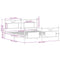 vidaXL Metal Bed Frame without Mattress Brown Oak 160x200 cm