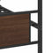 vidaXL Metal Bed Frame without Mattress Brown Oak 193x203 cm