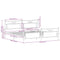 vidaXL Metal Bed Frame without Mattress Brown Oak 193x203 cm