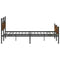 vidaXL Metal Bed Frame without Mattress Smoked Oak 193x203 cm