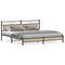 vidaXL Metal Bed Frame without Mattress Sonoma Oak 200x200 cm