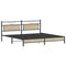 vidaXL Metal Bed Frame without Mattress Sonoma Oak 200x200 cm