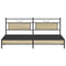 vidaXL Metal Bed Frame without Mattress Sonoma Oak 200x200 cm