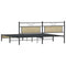 vidaXL Metal Bed Frame without Mattress Sonoma Oak 200x200 cm