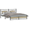 vidaXL Metal Bed Frame without Mattress Sonoma Oak 180x200 cm Super King