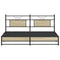 vidaXL Metal Bed Frame without Mattress Sonoma Oak 180x200 cm Super King