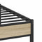vidaXL Metal Bed Frame without Mattress Sonoma Oak 180x200 cm Super King