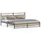 vidaXL Metal Bed Frame without Mattress Sonoma Oak 200x200 cm