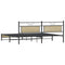 vidaXL Metal Bed Frame without Mattress Sonoma Oak 200x200 cm