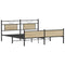 vidaXL Metal Bed Frame without Mattress Sonoma Oak 160x200 cm