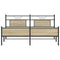 vidaXL Metal Bed Frame without Mattress Sonoma Oak 160x200 cm
