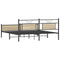 vidaXL Metal Bed Frame without Mattress Sonoma Oak 160x200 cm