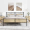 vidaXL Metal Bed Frame without Mattress Sonoma Oak 160x200 cm