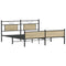 vidaXL Metal Bed Frame without Mattress Sonoma Oak 180x200 cm Super King