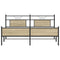 vidaXL Metal Bed Frame without Mattress Sonoma Oak 180x200 cm Super King