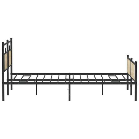 vidaXL Metal Bed Frame without Mattress Sonoma Oak 180x200 cm Super King