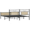 vidaXL Metal Bed Frame without Mattress Sonoma Oak 180x200 cm Super King