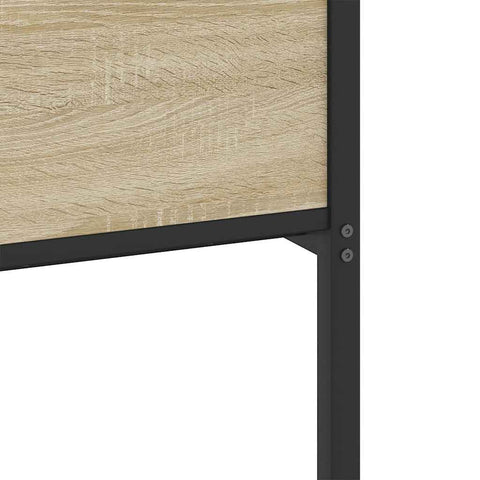 vidaXL Metal Bed Frame without Mattress Sonoma Oak 180x200 cm Super King