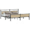 vidaXL Metal Bed Frame without Mattress Sonoma Oak 193x201 cm