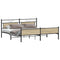 vidaXL Metal Bed Frame without Mattress Sonoma Oak 200x200 cm