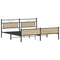 vidaXL Metal Bed Frame without Mattress Sonoma Oak 200x200 cm