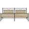 vidaXL Metal Bed Frame without Mattress Sonoma Oak 200x200 cm