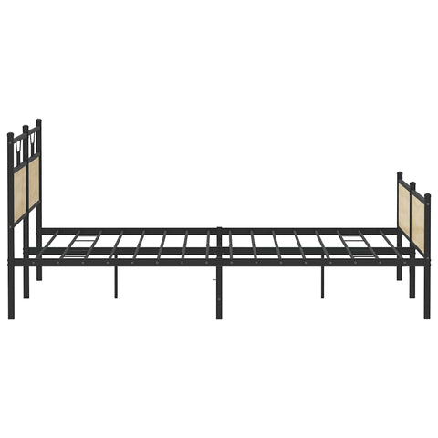 vidaXL Metal Bed Frame without Mattress Sonoma Oak 200x200 cm