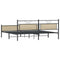 vidaXL Metal Bed Frame without Mattress Sonoma Oak 200x200 cm