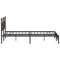 vidaXL Metal Bed Frame without Mattress Brown Oak 200x200 cm