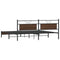 vidaXL Metal Bed Frame without Mattress Brown Oak 200x200 cm