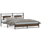 vidaXL Metal Bed Frame without Mattress Brown Oak 180x200 cm Super King