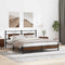 vidaXL Metal Bed Frame without Mattress Brown Oak 180x200 cm Super King