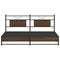 vidaXL Metal Bed Frame without Mattress Brown Oak 180x200 cm Super King