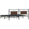 vidaXL Metal Bed Frame without Mattress Brown Oak 180x200 cm Super King