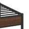vidaXL Metal Bed Frame without Mattress Brown Oak 180x200 cm Super King