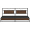 vidaXL Metal Bed Frame without Mattress Brown Oak 193x203 cm