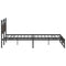 vidaXL Metal Bed Frame without Mattress Brown Oak 193x203 cm