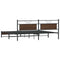 vidaXL Metal Bed Frame without Mattress Brown Oak 193x203 cm