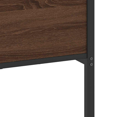 vidaXL Metal Bed Frame without Mattress Brown Oak 160x200 cm