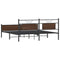 vidaXL Metal Bed Frame without Mattress Brown Oak 183x213 cm