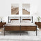 vidaXL Metal Bed Frame without Mattress Brown Oak 183x213 cm