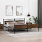 vidaXL Metal Bed Frame without Mattress Brown Oak 193x203 cm