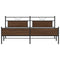 vidaXL Metal Bed Frame without Mattress Brown Oak 200x200 cm