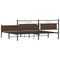 vidaXL Metal Bed Frame without Mattress Brown Oak 200x200 cm