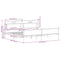 vidaXL Metal Bed Frame without Mattress Brown Oak 200x200 cm