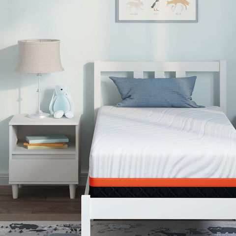 vidaXL Mattress White and Grey 80 x 160 cm Memory Foam