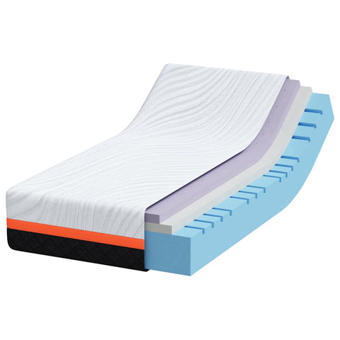 vidaXL Mattress White and Grey 80 x 160 cm Memory Foam