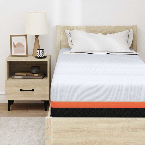 vidaXL Mattress White and Grey 80 x 200 cm Memory Foam