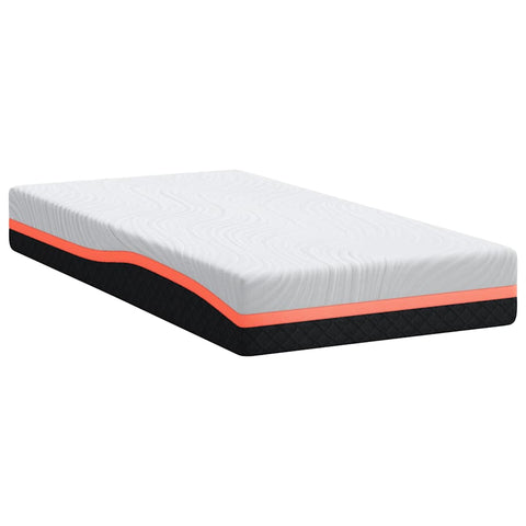 vidaXL Mattress White and Grey 90 x 190 cm Memory Foam